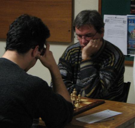 Ronde 3 contre Arcueil - Marc P. concentré